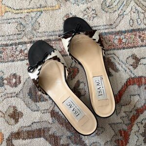 Isaac Mizrahi Vintage Calf Hair Slide Sandals